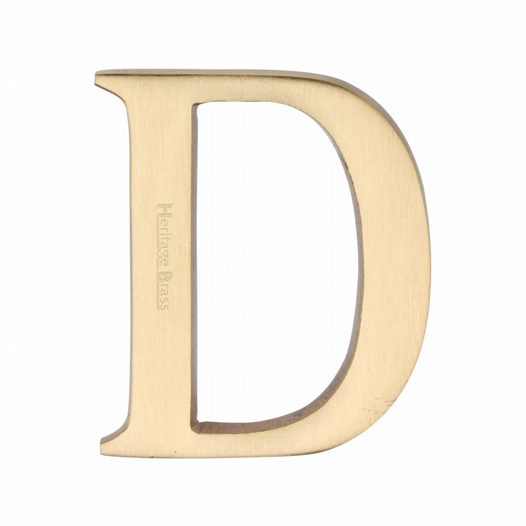 M Marcus Heritage Brass Letter D - Pin Fix 51mm